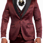 Red/Black Designed Suit